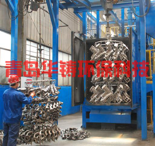 吊鉤式拋丸機清理工件現場效果圖 吊鉤式拋丸機清理工件現場效果圖