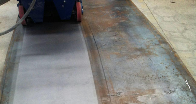 大型鋼板除銹設備效果圖 大型鋼板除銹設備效果圖