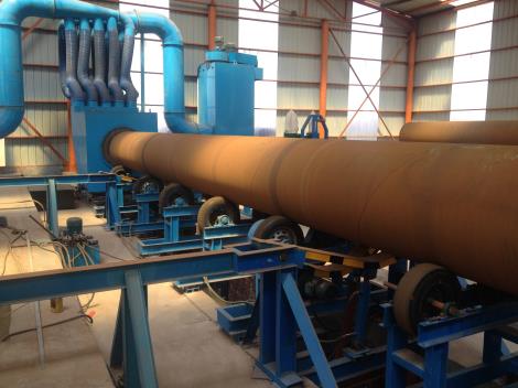 管道拋丸機現場圖 管道拋丸機現場圖