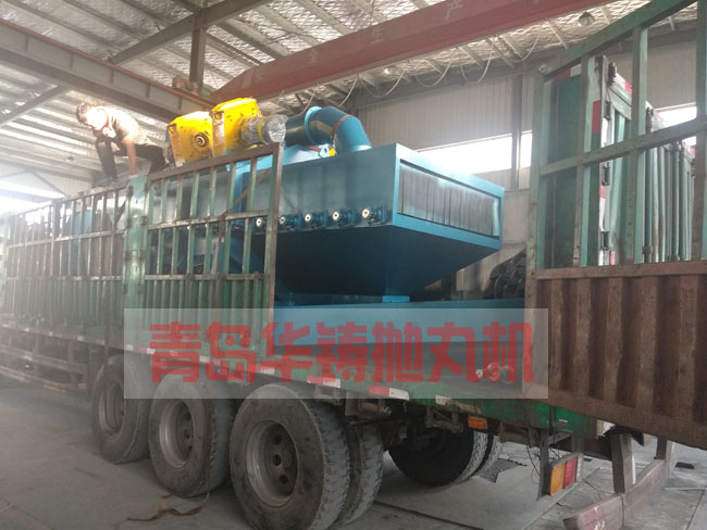 圖二,八個(gè)拋丸器的法蘭拋丸機(jī)發(fā)貨圖 圖二,八個(gè)拋丸器的法蘭拋丸機(jī)發(fā)貨圖