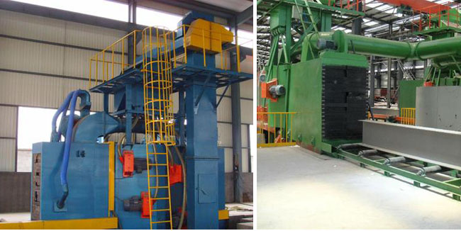 輥道通過鋼結構拋丸機 輥道通過鋼結構拋丸機