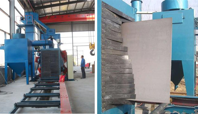 立式拋丸機，H型鋼拋丸機，立式除銹設備